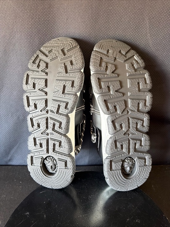 Versace Trigreca Sneakers Men\'s Black Suede Greca Sole EU45 US12 New With COA main image 8